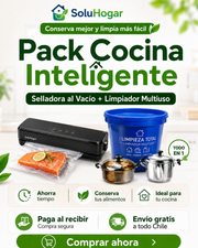 Pack Cocina Inteligente: Selladora al Vacío + Limpiador Multiuso